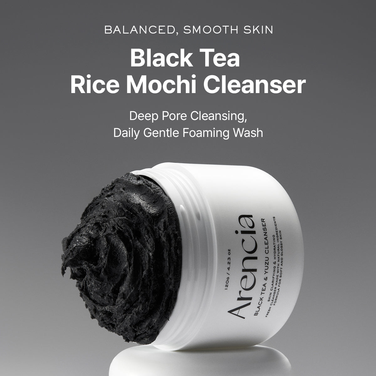 Arencia Black Tea Rice Mochi Cleanser 120g 2