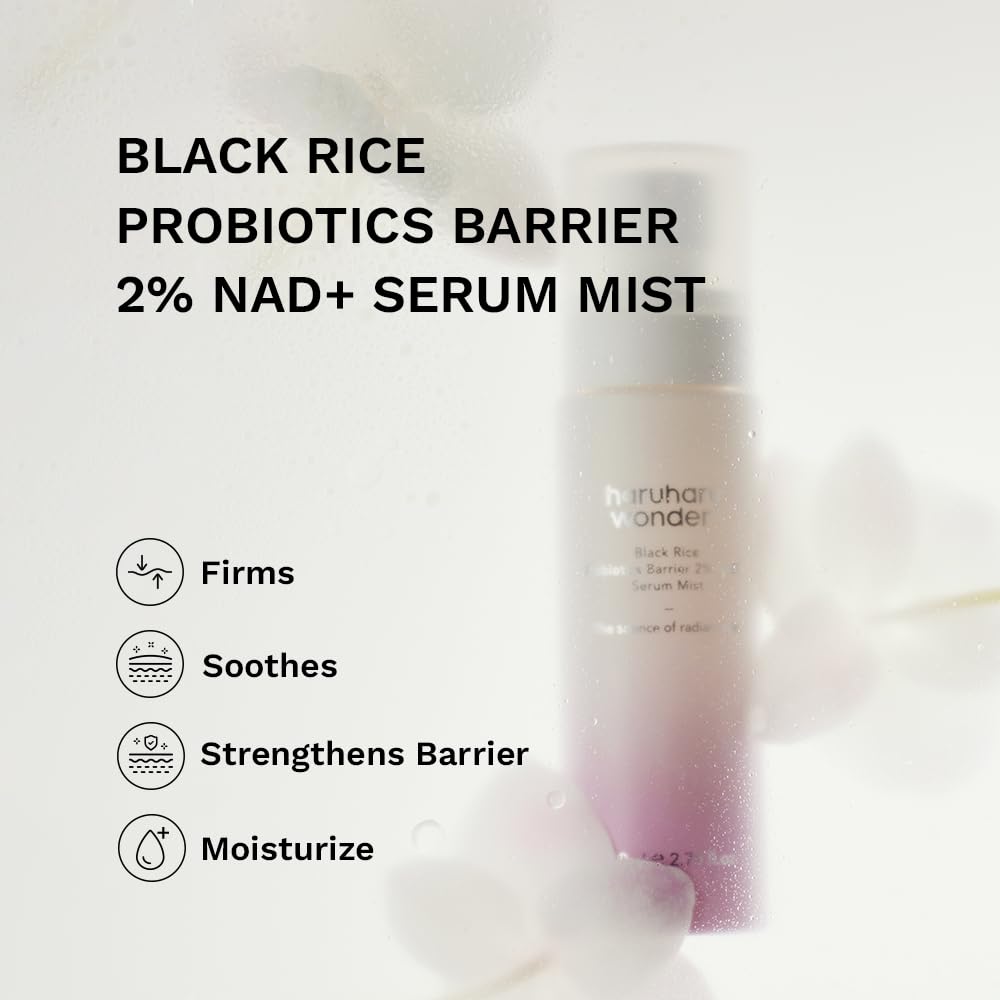 Haruharu Wonder Black Rice Probiotics Barrier NAD+ Serum Mist 80ml 2
