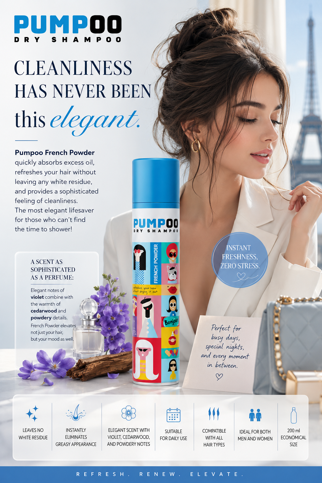 Pumpoo French Powder Dry Shampoo