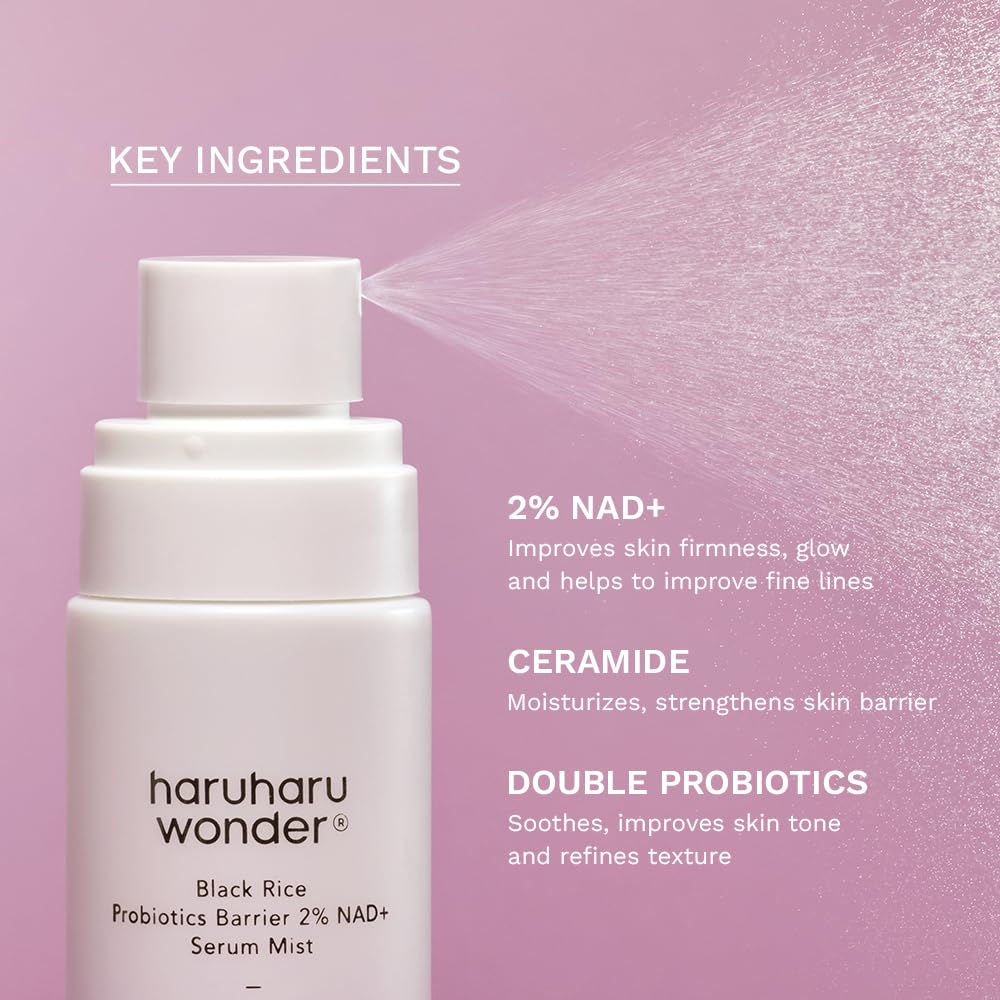 Haruharu Wonder Black Rice Probiotics Barrier NAD+ Serum Mist 80ml 3