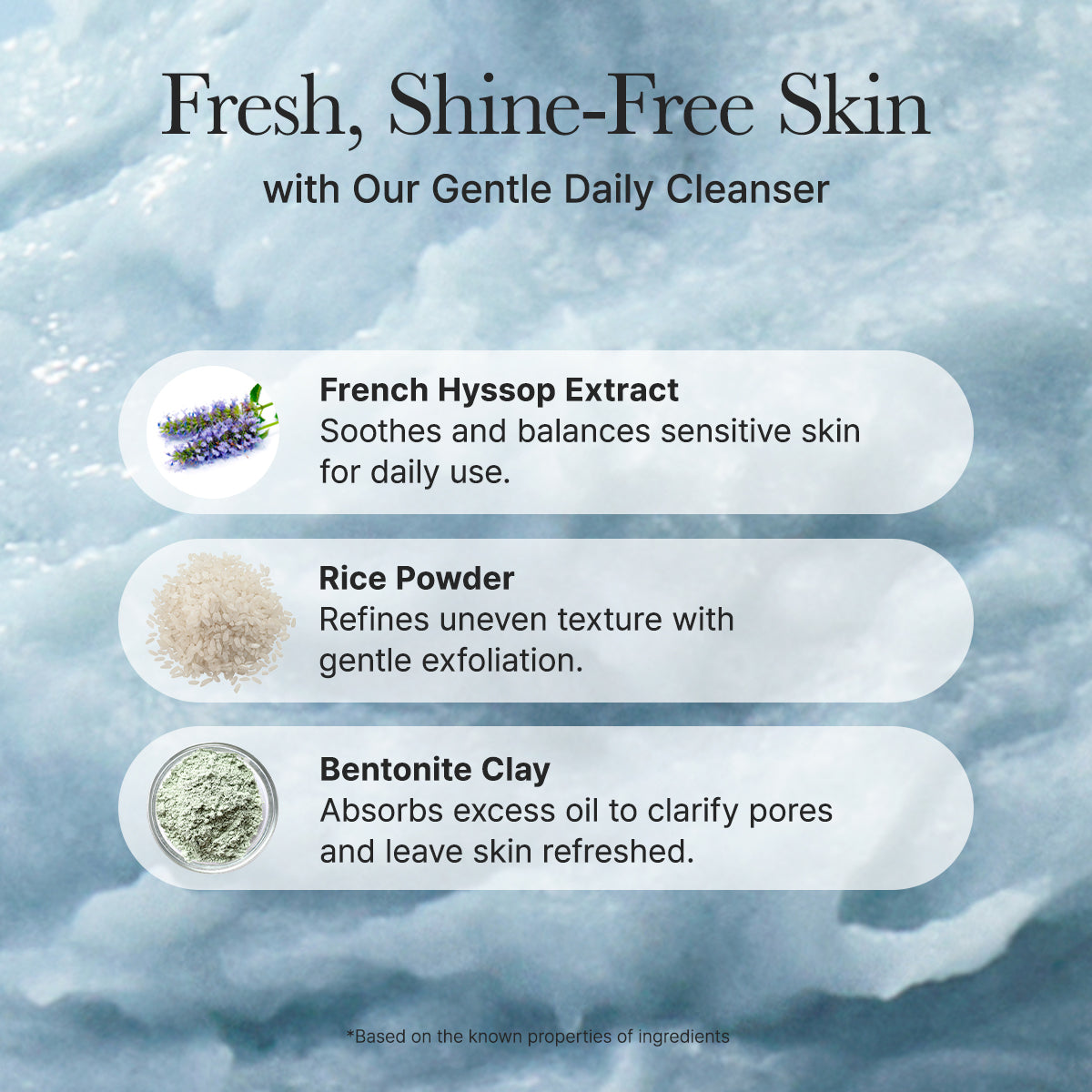 Arencia Fresh Blue Hyssop Rice Mochi Cleanser 120g 5