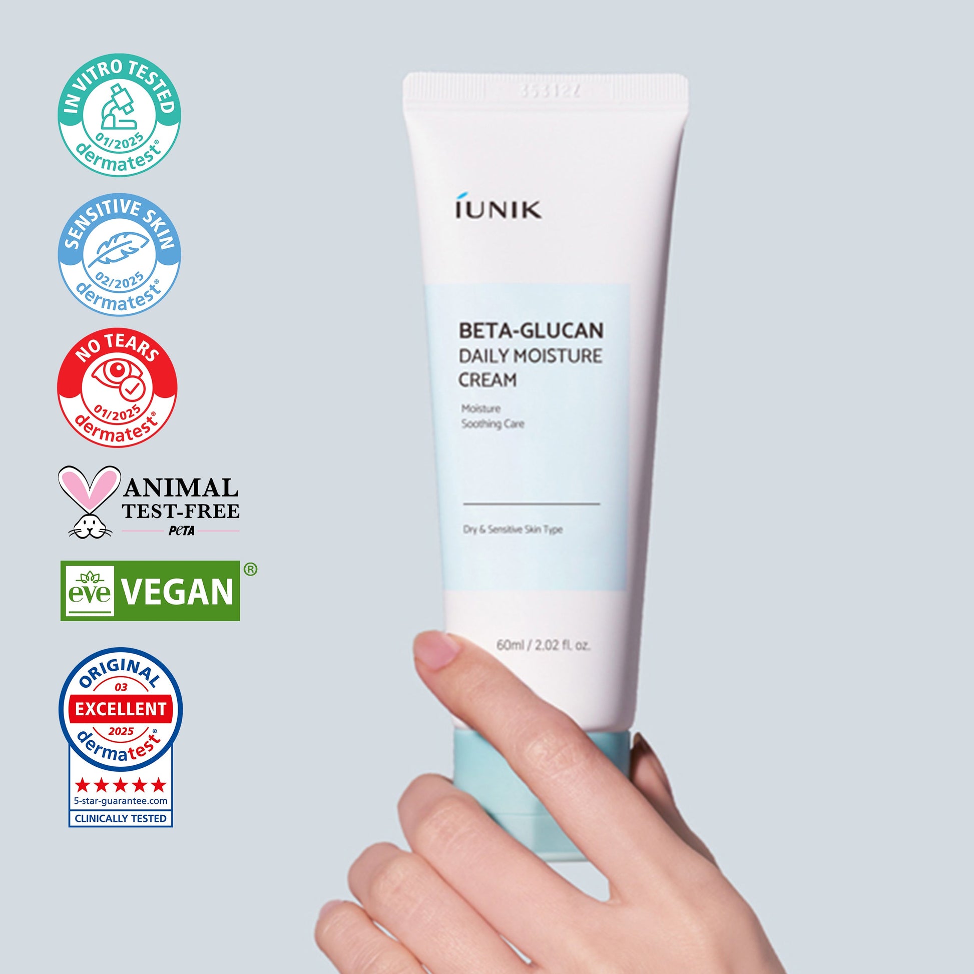iUNIK Beta Glucan Daily Moisture Cream 60ml 3