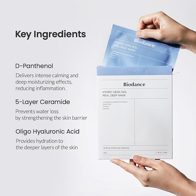 Biodance Hydro Cera-nol Real Deep Mask 1Box (34g*4ea) 2