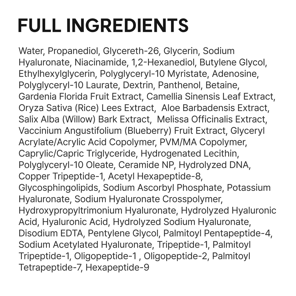 Arencia Deep Water Surge Serum 30ml – full ingredients list