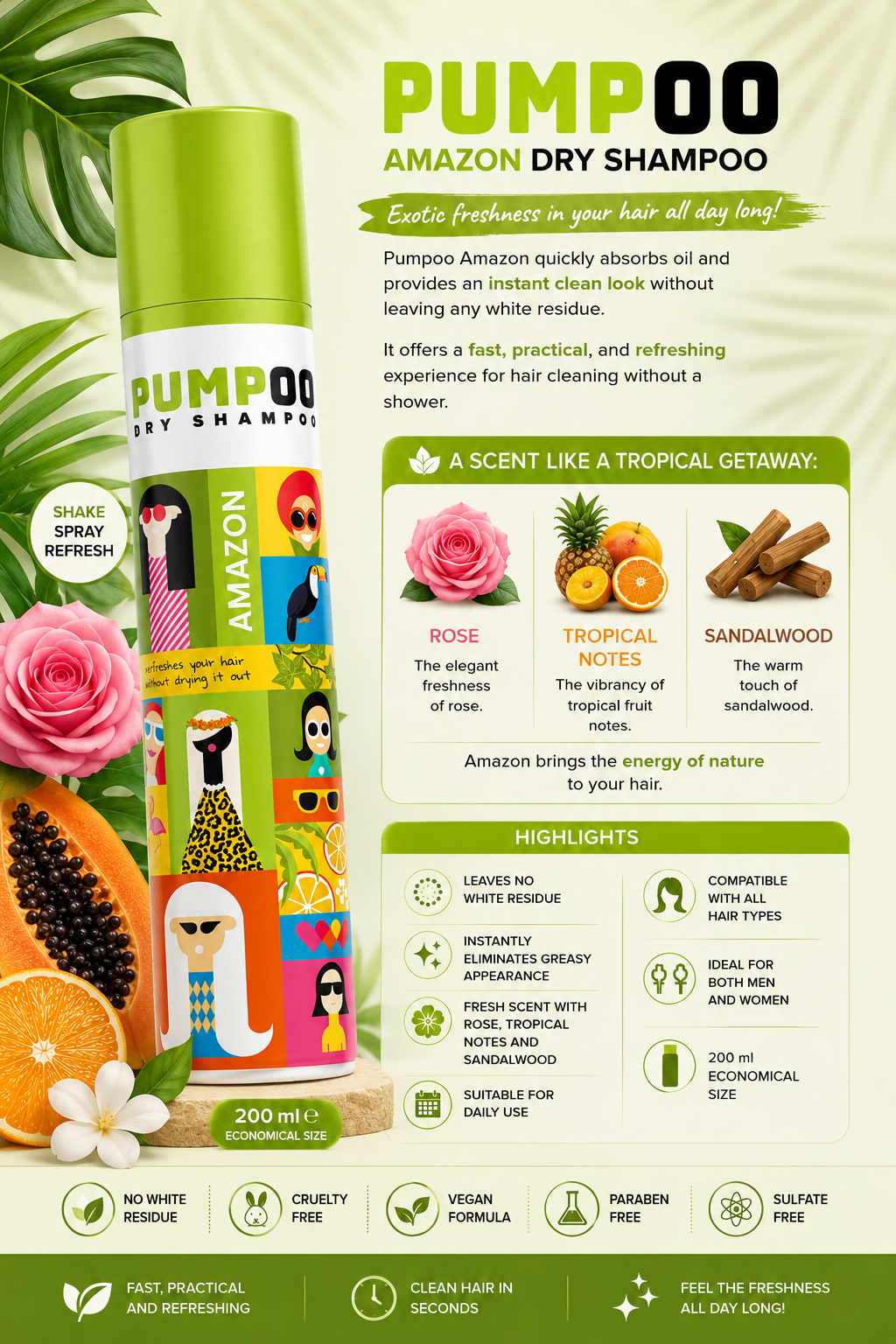 Pumpoo Amazon Dry Shampoo