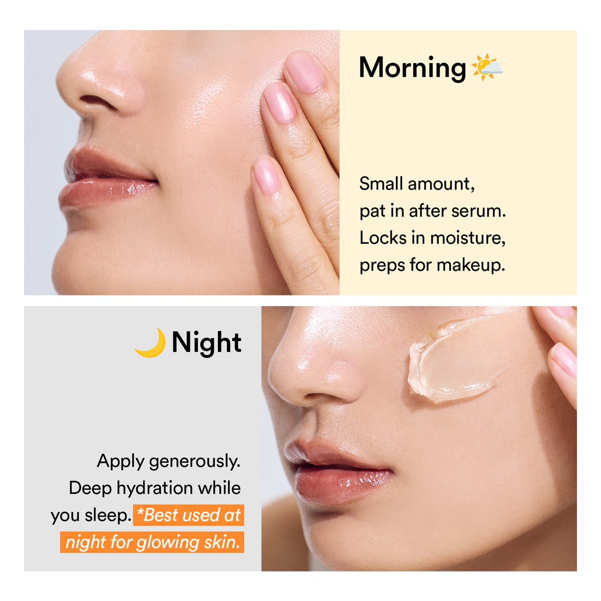 Abib Rice Probiotics Overnight Mask Barrier Jelly how-to for morning and night use