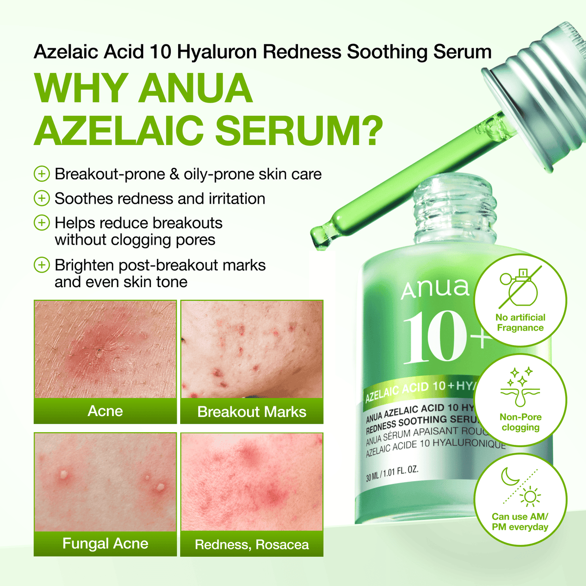 Anua Azelaic Acid 10 Hyaluron Redness Soothing Serum 30ml 3