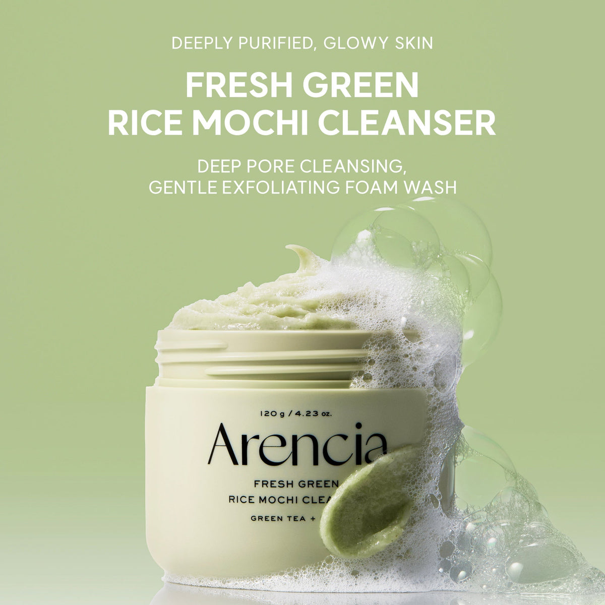 Arencia Fresh Green Rice Mochi Cleanser 120g 2