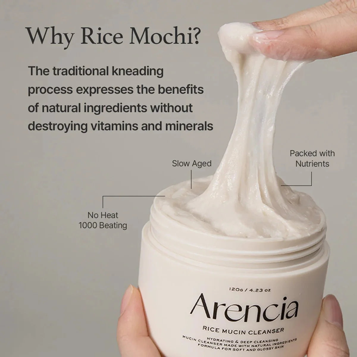 Arencia Rice Mucin Cleanser 120g 2