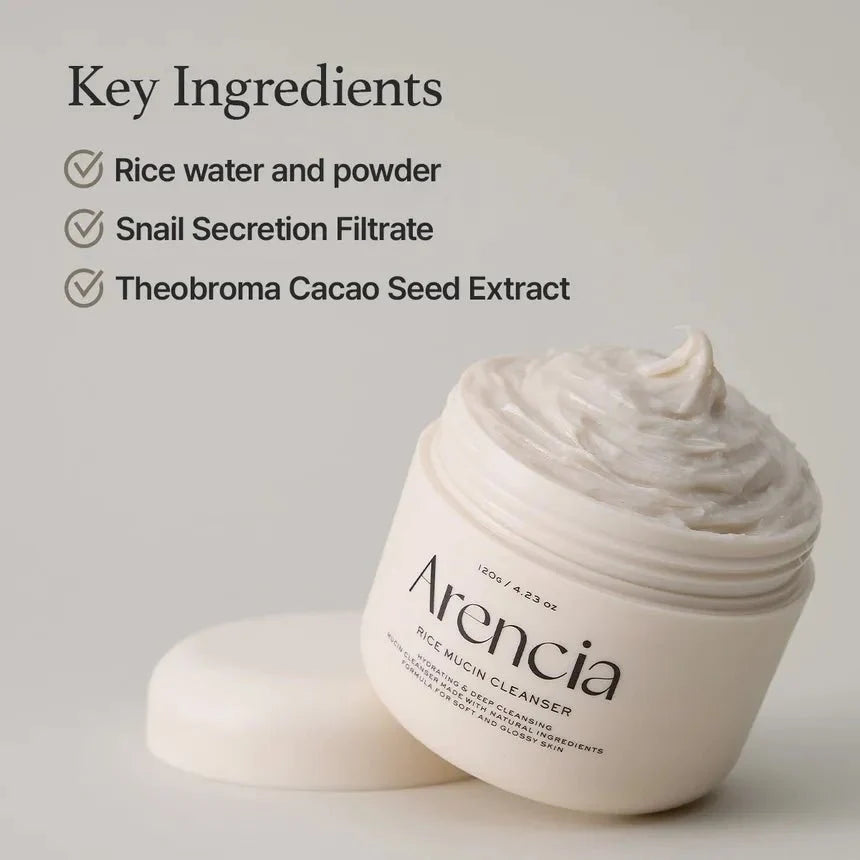 Arencia Rice Mucin Cleanser 120g 3