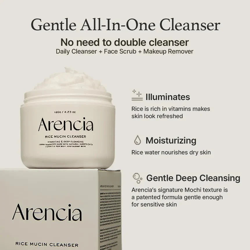 Arencia Rice Mucin Cleanser 120g 5