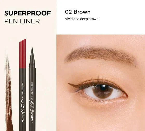 CLIO Superproof Pen Liner Kill Brown 02 Brown 3