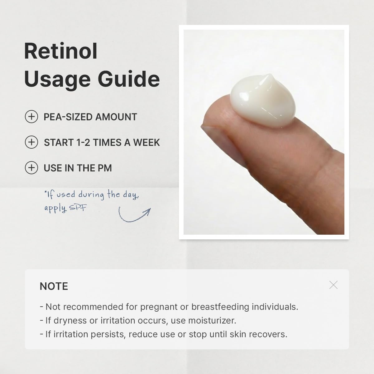 Dr.Althea Retinol Flat Iron Eye Roller usage guide: pea-sized amount, 1–2 times a week, PM