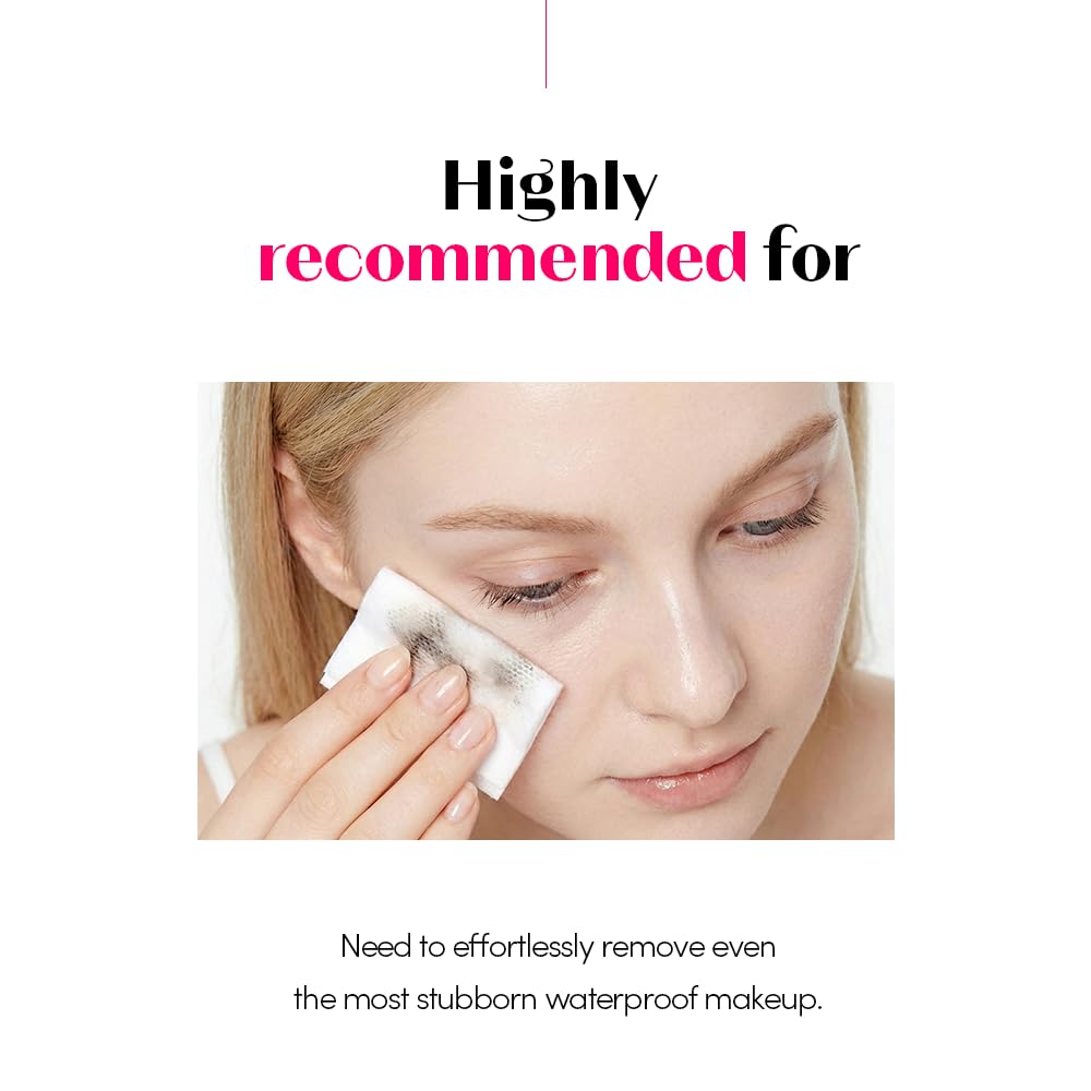 Etude Lip & Eye Remover used on a cotton pad to remove waterproof eye makeup