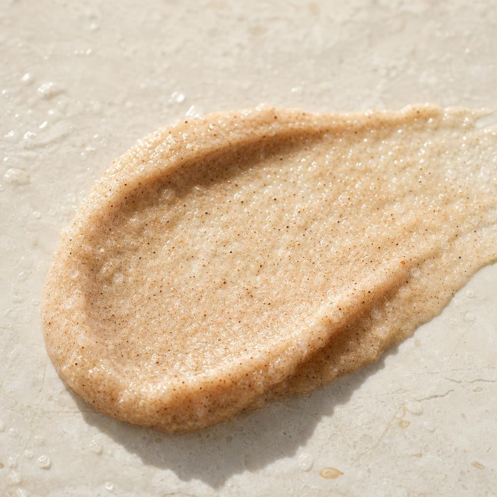GROWUS Sea Salt Therapy Scalp Scaler close-up of the grainy sea salt scrub texture