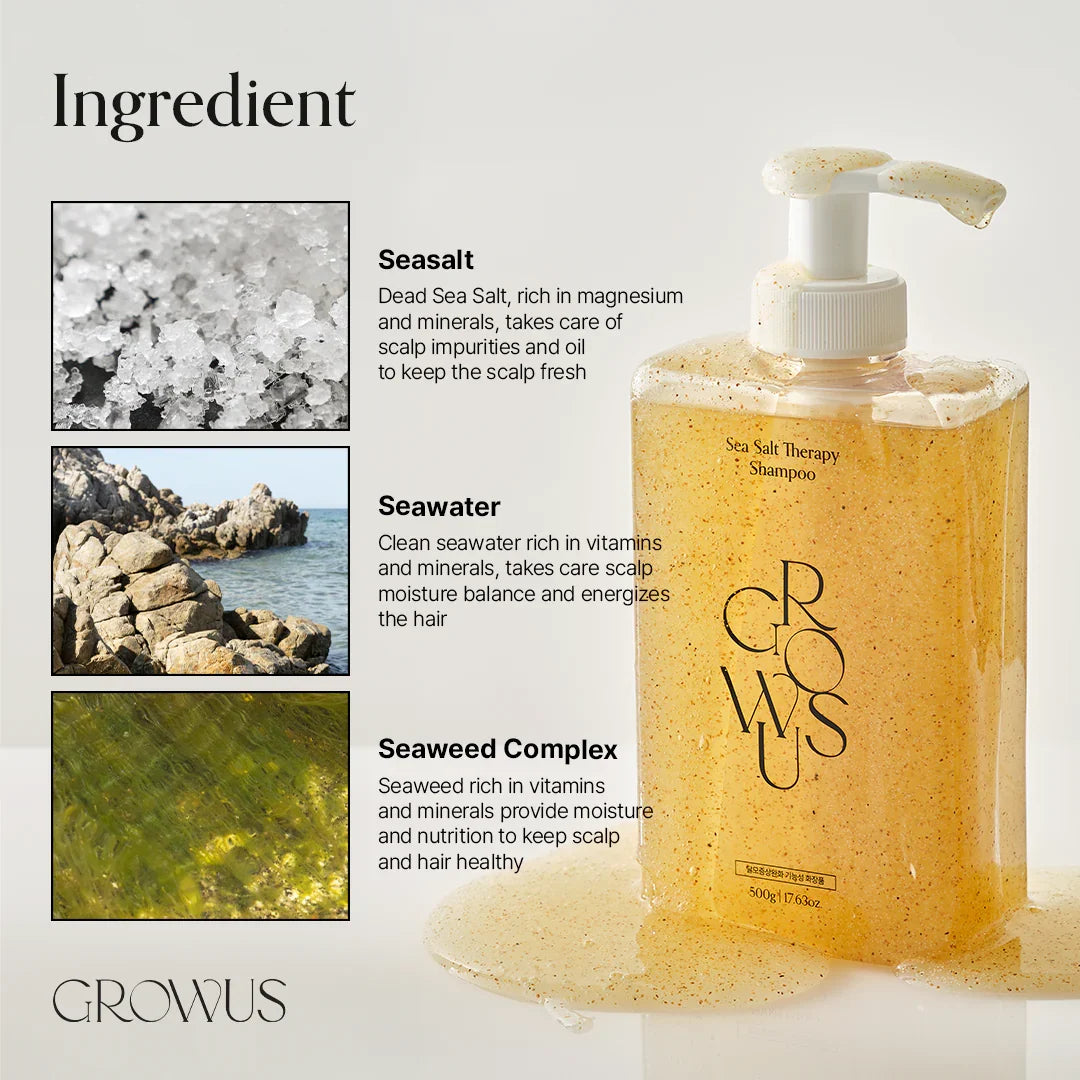 GROWUS Sea Salt Therapy Shampoo 500g 4