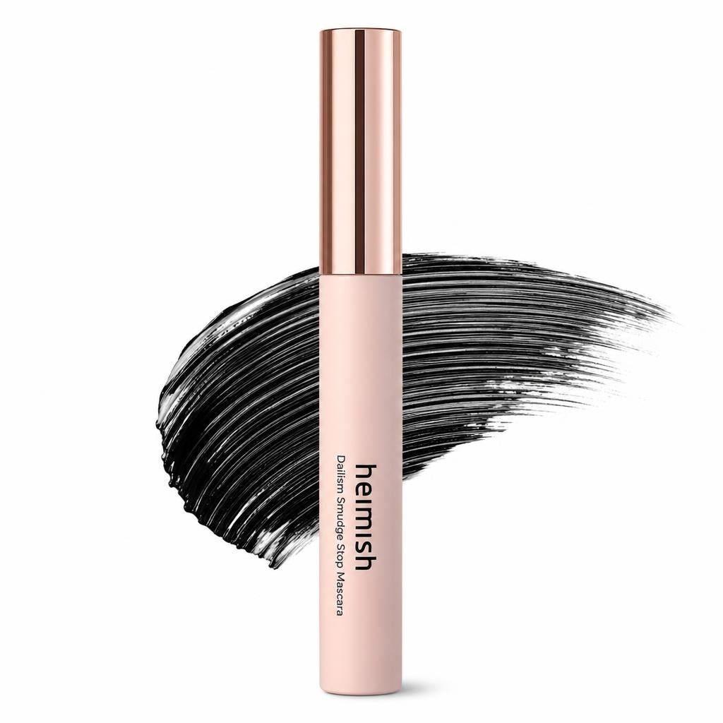 Heimish Dailism Smudge Stop Mascara Curling Black 9g tube with a black mascara swipe on white