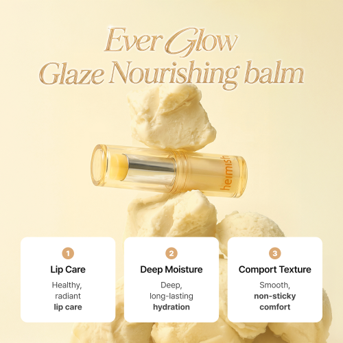 Heimish Ever Glow Glaze Nourishing Balm on shea butter with lip care, deep moisture and comfort texture notes