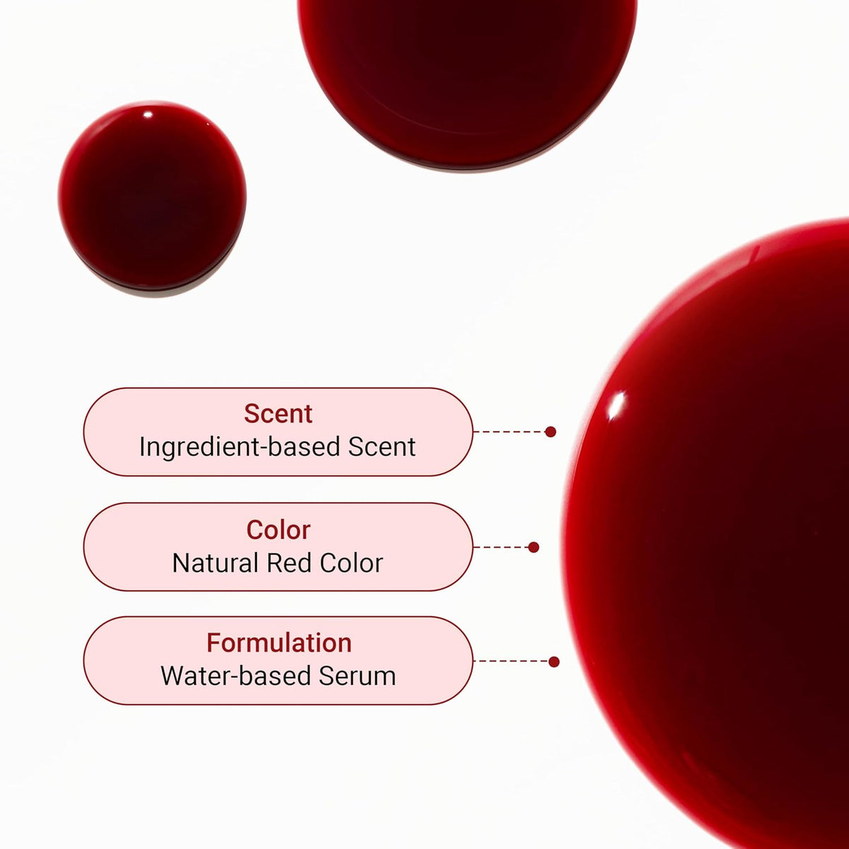 Heimish RX AHA BHA Wash-Off Peeling Serum red water-based serum drops with scent, color and formula notes