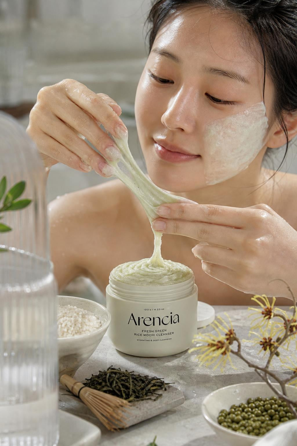Arencia Fresh Green Rice Mochi Cleanser
