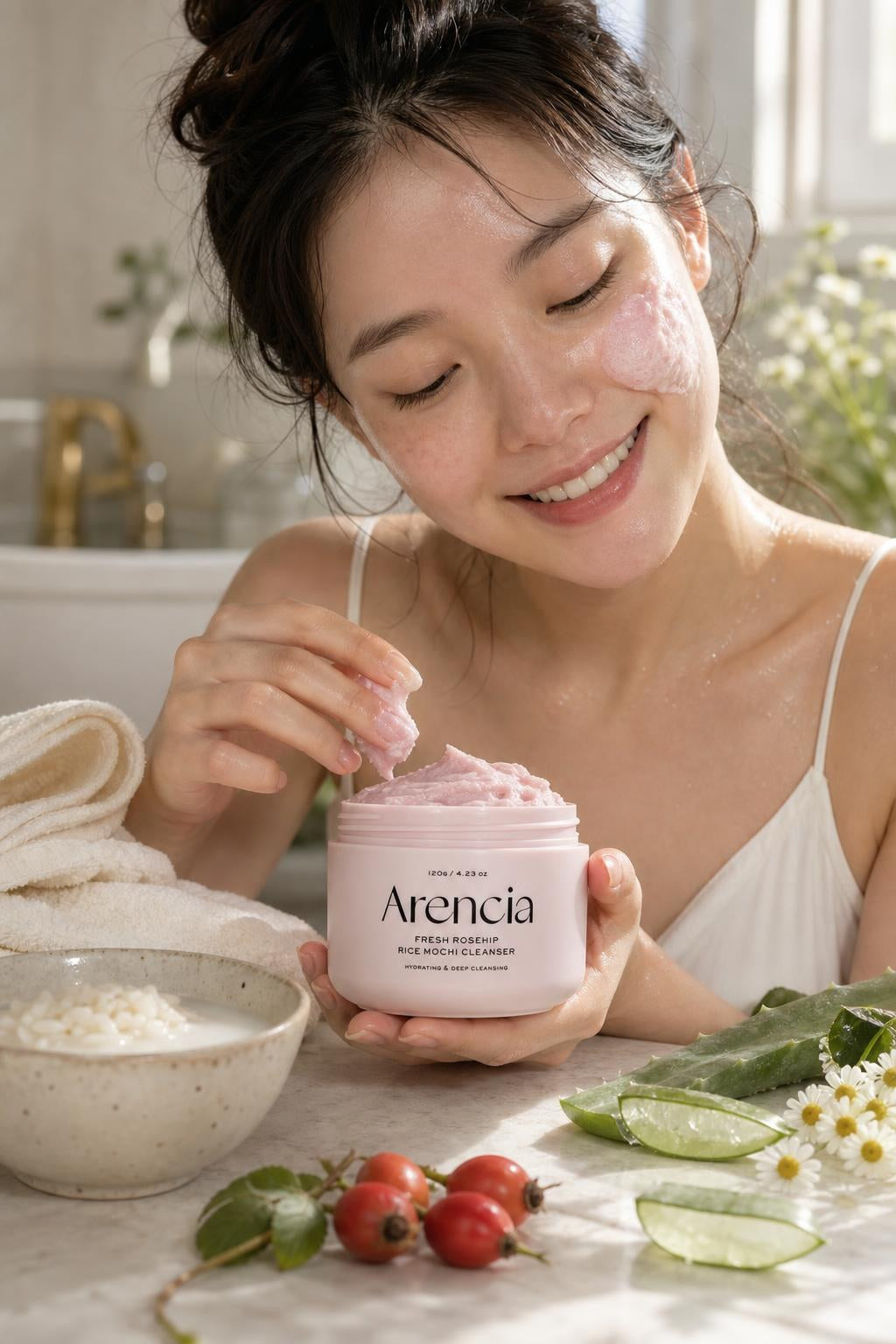 Arencia Fresh Rosehip Rice Mochi Cleanser