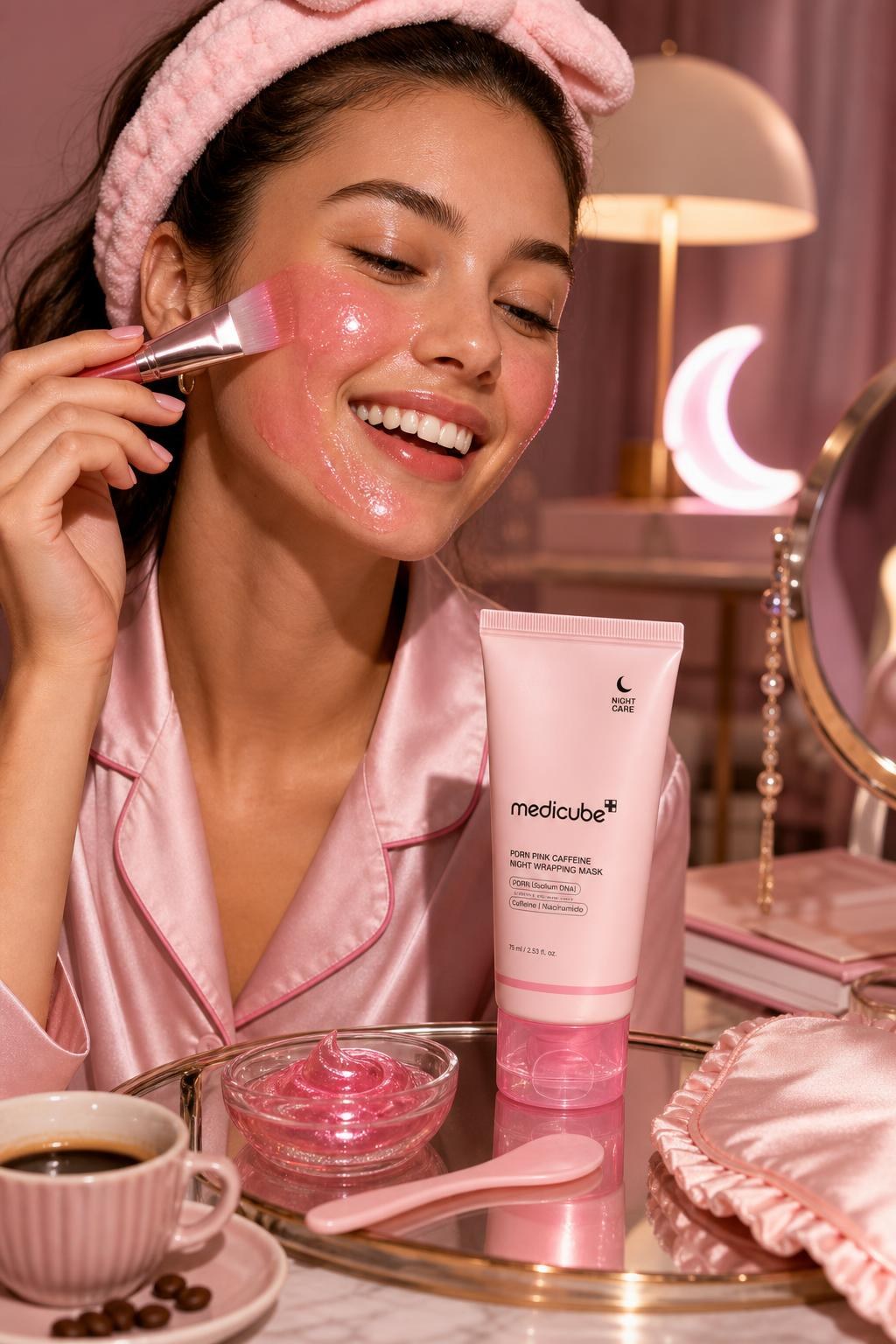 Medicube PDRN Pink Caffeine Night Wrapping Mask