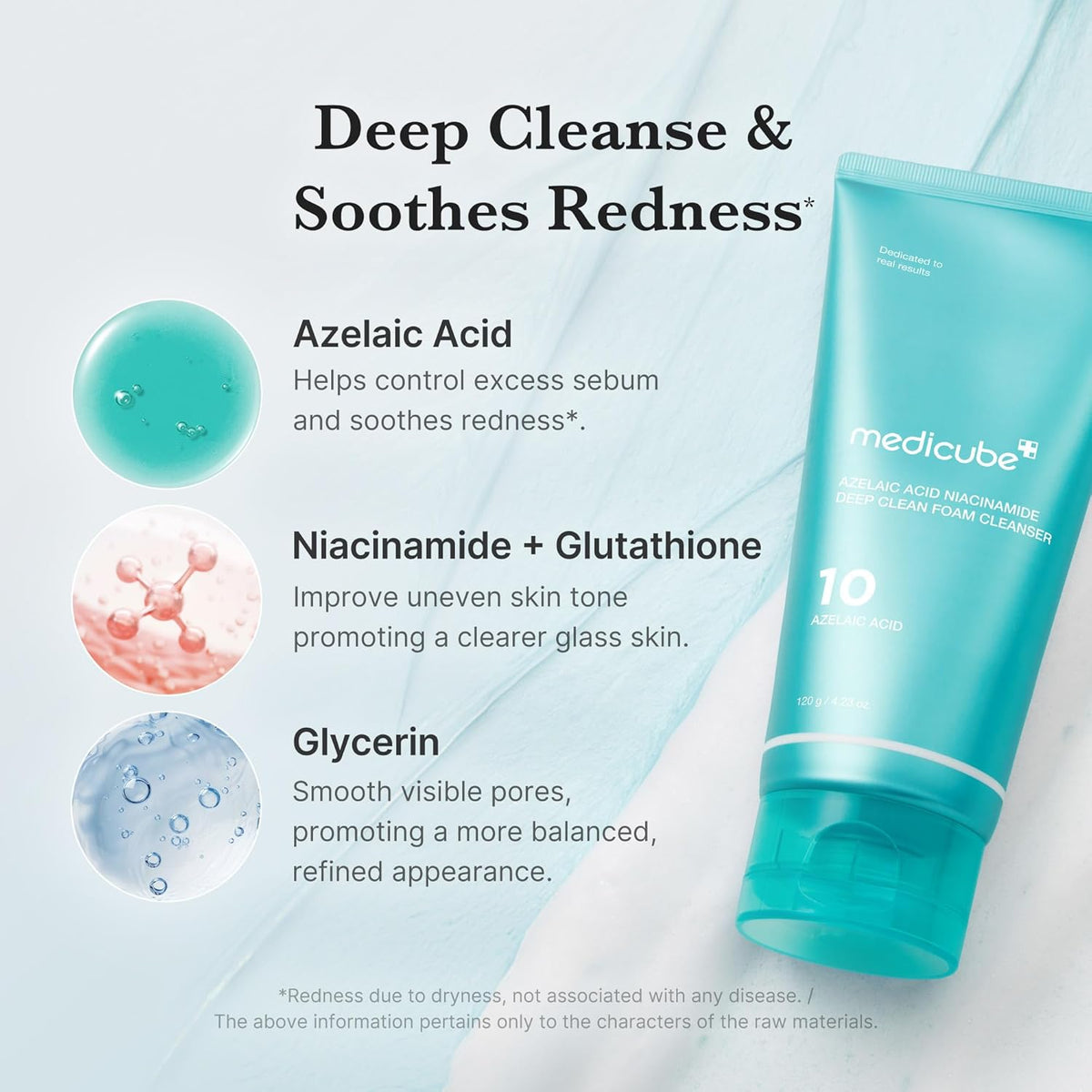 Medicube Azelaic Acid Niacinamide Deep Clean Foam Cleanser 120g 5