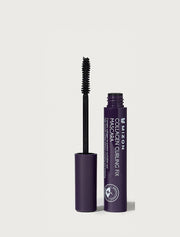Mizon Collagen Curling Fix Mascara 6ml purple tube shown open beside its curved spiral brush