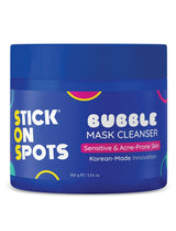 S.O.S Bubble Mask Cleanser cobalt blue jar, 100 g, for sensitive and acne-prone skin