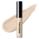 The Saem Cover Perfection Tip Concealer 01 Clear Beige tube with a light beige swatch