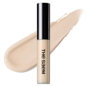 The Saem Cover Perfection Tip Concealer 01 Clear Beige tube with a light beige swatch