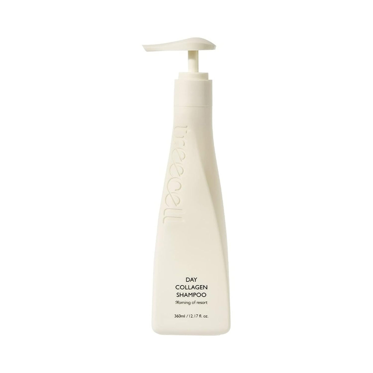 Treecell Day Collagen Shampoo Morning of Resort 360ml, cream pump bottle on a white background